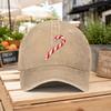 Christmas Candy Cane Washed Baseball Cap Unisex Duckbill Hat for Outdoor Hiking Travel Casual Wear