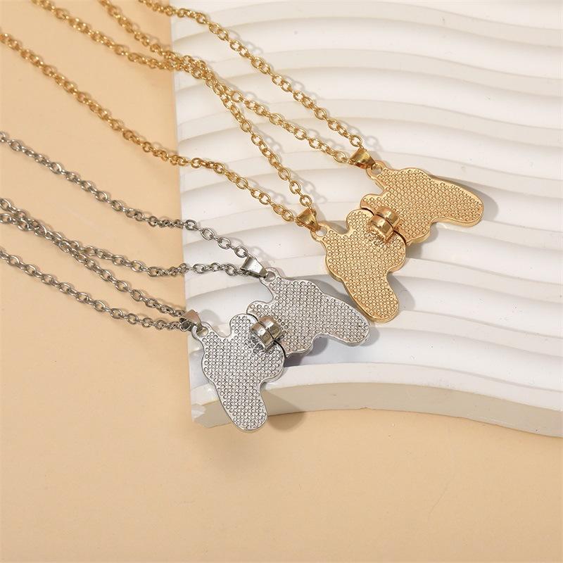 Trendy Gamepad Lightning Stainless Steel Necklaces For Women Men Gold Color Metal Necklace Party Everyday Jewelry
