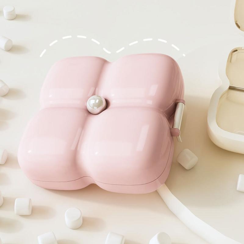 7-Day Portable Flower-Shaped Pill Organizer Compact Medication Divider Box with Individual Compartments for Daily Use