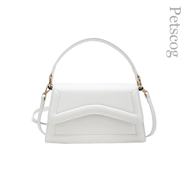 Designer Shoulder Bag Casual Solid Color Leather Small Handbags 2023 New Fashion Women'S Bag Square Flap Crossbody Bags