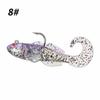 Barbless Single Hook Soft Fishing , Fish Tail Imitation for Bass & Fishing