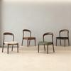 Solid Wood Vintage Modern Minimalist Dining Chair with Backrest for Home, Hotel, or Restaurant