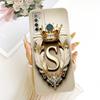 For Tecno Spark Power 2 LC8 Feather Crown Initial Letter Phone Case For Tecno Spark Power2 Soft Silicone Covers Bumpers