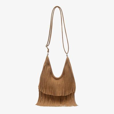 Automne 2025 Myraude Suede Sac fourre-tout vintage pour femme - Sac à bandoulière et sous le bras de grande capacité