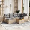 VidaXL Garden Lounge Set with Cushions 7 Pcs, Patio Sofas, Patio Furniture Set, Outdoor Furniture, Beige 3225107