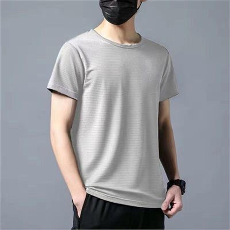 Running Moisture Wicking Round Neck T-Shirt Training Exercise Gym Sport Shirt Tops Lightweight Men s Quick Dry Short Sleeve Gym M 990₽
