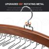Tie Rack Tie Hanger 24 Hooks Wooden, Tank Top Hanger,Belt Organizer for Closet,with Upgraded 360°Rotating, Belts Scarves Accessories for Bras,Tank