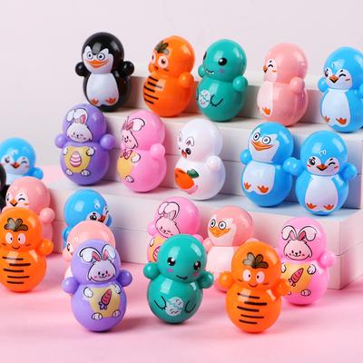 12-36Pcs Cartoon Mini Rabbit Tumbler Toys Easter Basket Filler for Kids Birthday Party Favors Goodie Pinata Filler Baby Shower