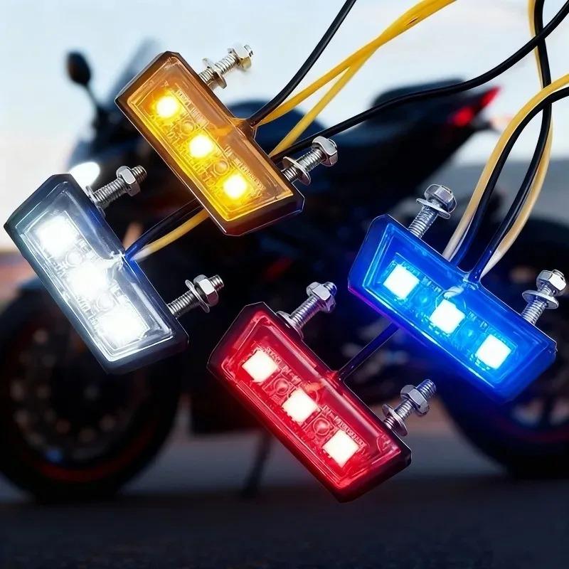 Motorcycle Conversion License Plate LED Light 12V Easy To Install Waterproof Motorcycle License Plate Lights LED Rear Tail Light