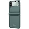 Hinge à Absorption Coque Rigide en PC pour Samsung Galaxy Z Flip3 5G Housse de Téléphone avec Verre Trempé Intégré
