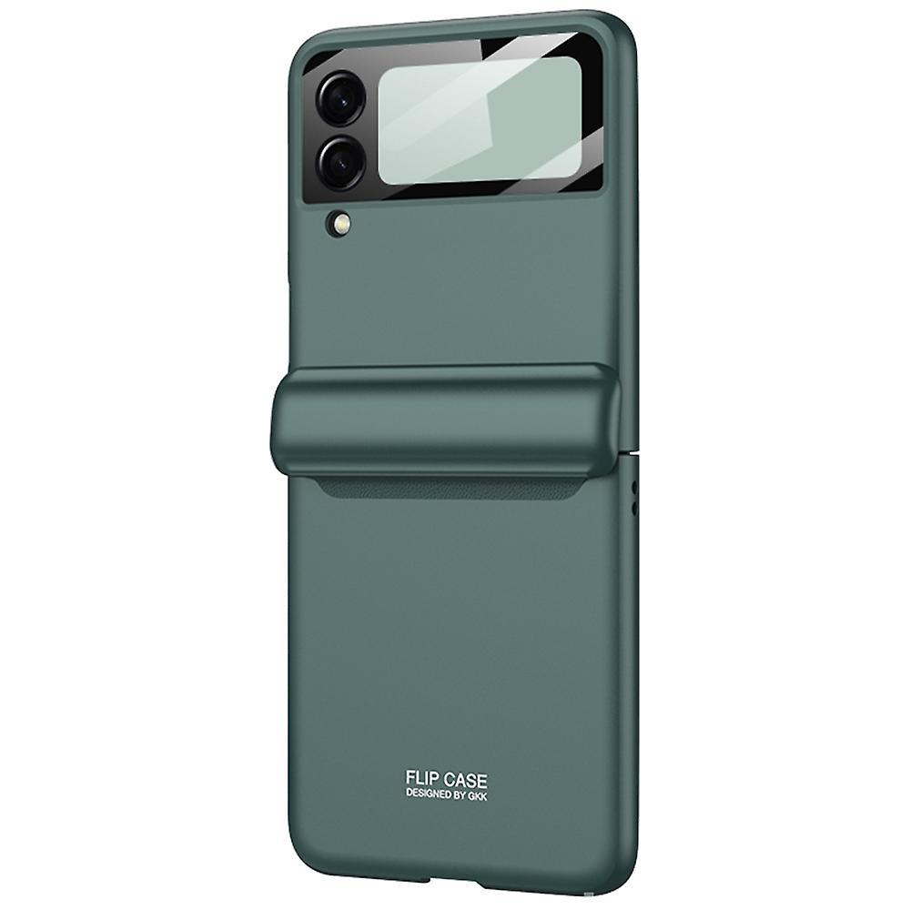 Hinge à Absorption Coque Rigide en PC pour Samsung Galaxy Z Flip3 5G Housse de Téléphone avec Verre Trempé Intégré