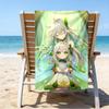 Proof Beach Towel with a Genshin Impact Characters5 Pattern - Soft,absorbent,quick-drying,machine Washable - Perfect for Swimming,camping,bathing