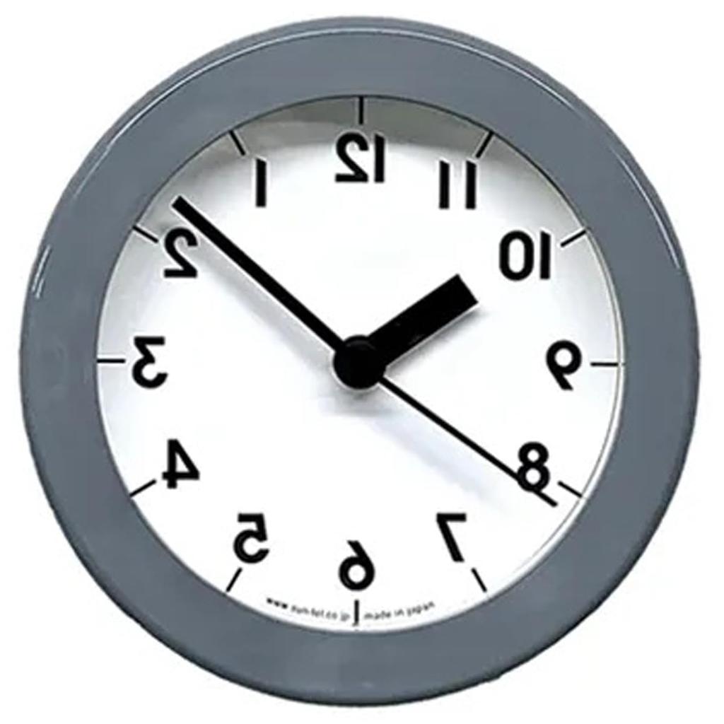 Santel Brain Training Clock with Reverse Clock Function Japanese-made Clock! Wall/Desk SQ14-GY