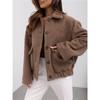 Womens Wool Coat Solid Color Pocket Breast Fashion New