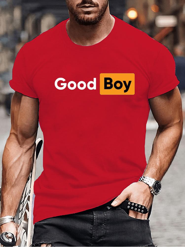 Good Boy Print T-Shirt Fashion Summer Tees for Men Women O-neck Oversize Casual Clothing Short Sleeved Men Boys Tshirts Tops