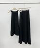 Baseukala [Set] Halterneck Long Knit Top+Skirt Set-Up Black