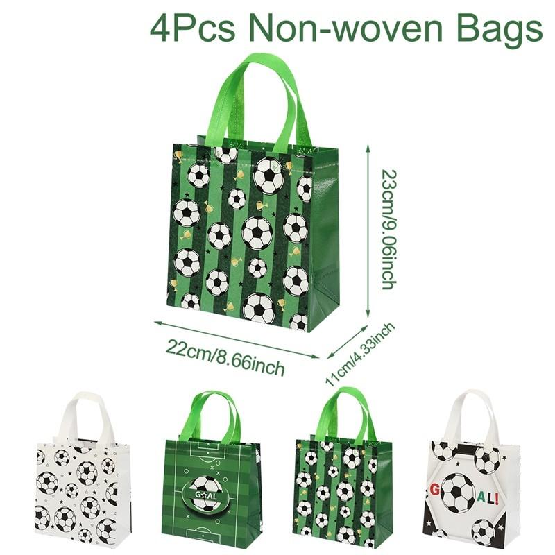 Football Soccer Birthday Party Decoration Kids Soccer Sports Theme Tableware Banner Gift Bags Supplies Set For Boy Favor