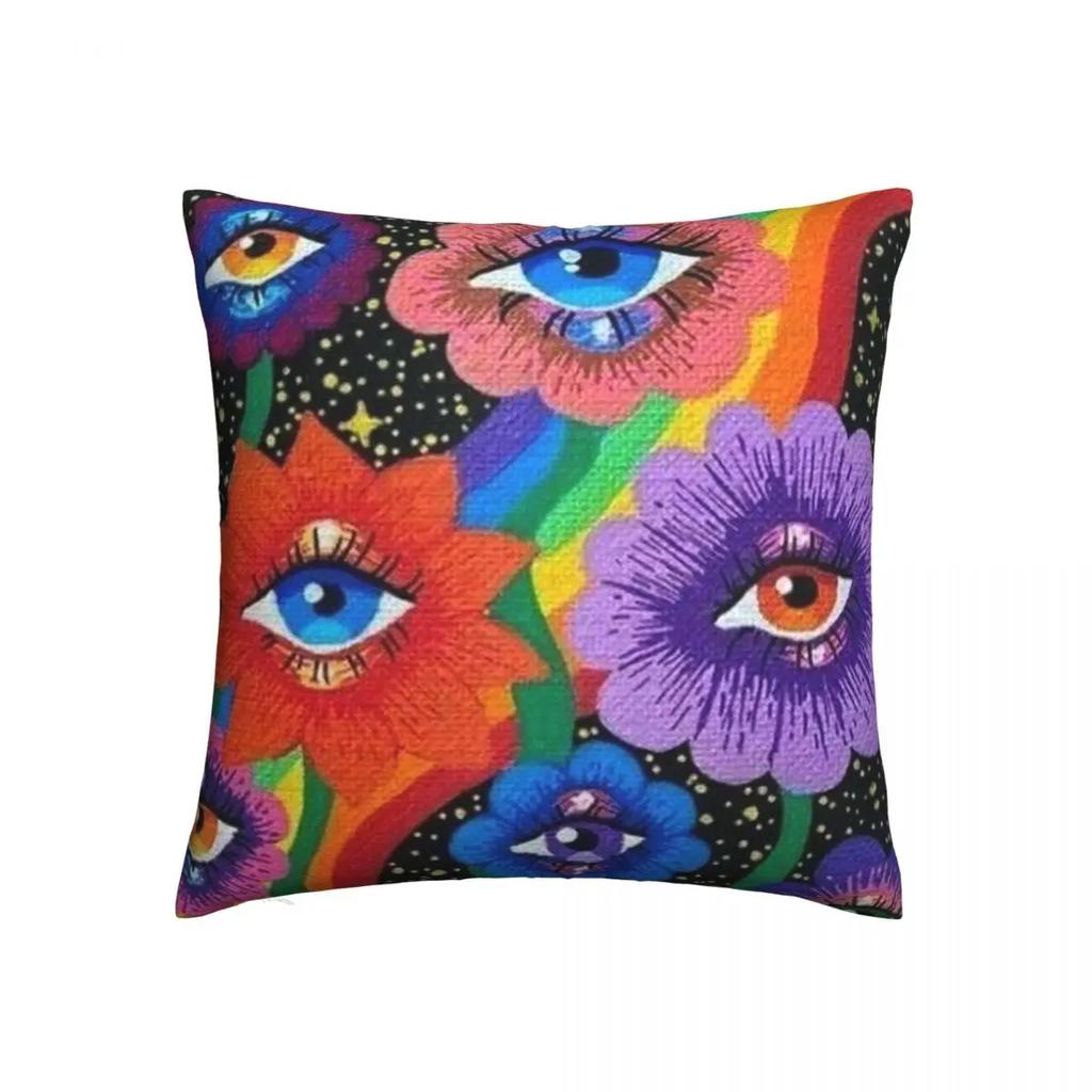 Abstract Flower Market Vintage Art Pillowcase Polyester Cushion Cover Nordic Living Decor Throw Pillow Case Bed Square