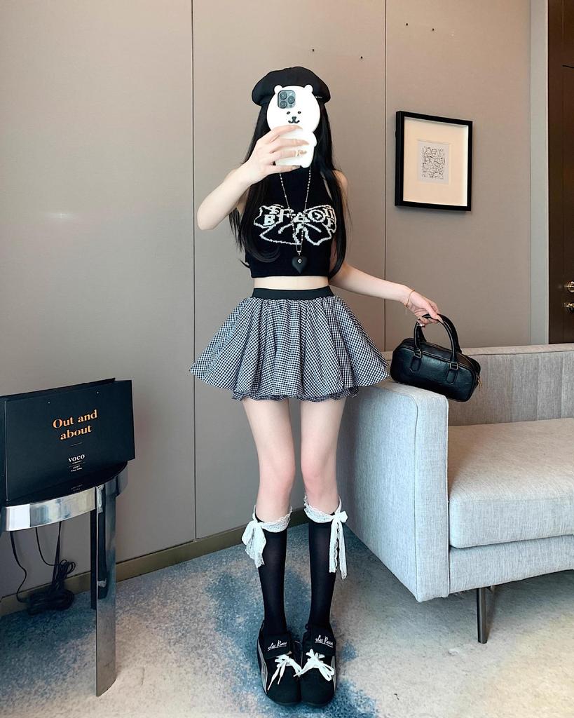 White Tulip Organza Midi Skirt - Women's Retro Summer Fairy Style