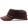 Men Flat Top Mountaineering Hats Spring Autumn Adjustable Leather Peaked Hats Outdoor Sports Sunscreen Baseball Caps