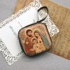Portable Virgin Mary Prayer Rosary Storage Bag Zippered 7x7cm Religious Articles Cartoon Elegant Prayer Kit Devotees