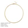 eManco Titanium Steel Round Chain Necklace - Simple European/American Style for Women and Couples, Long Snake Bone Chain, Clavicle Design.