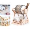Dish Drying Rack Multilayer Versatile Countertop Plate Bowl Rack Cutlery Holder for Kitchen Countertop Cabinet