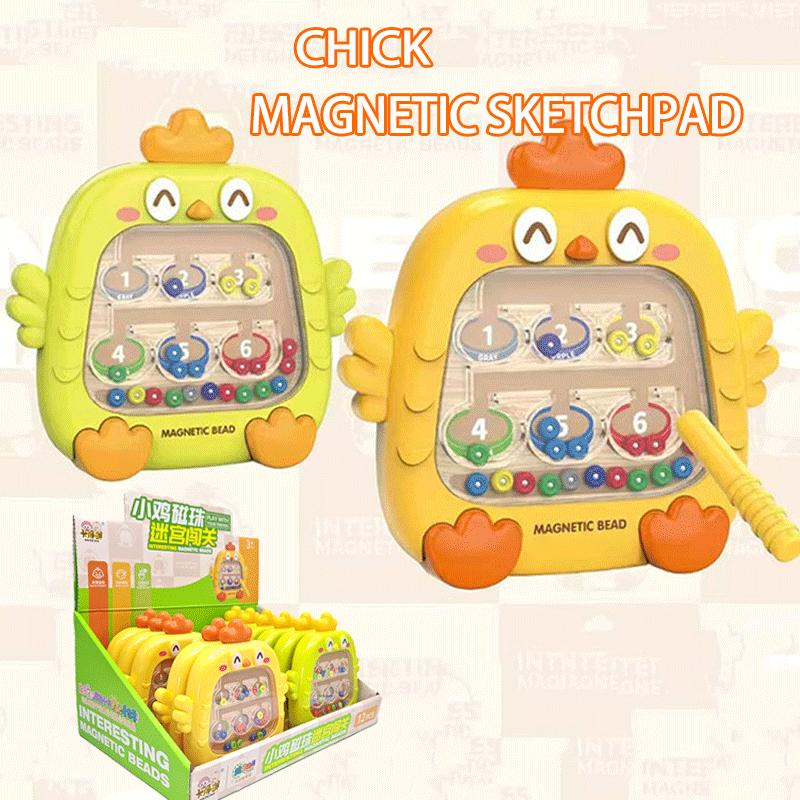 Montessori Magnetic Color Sorting Number Maze Board Pen Moving Bead Games Fine Motor Skills Educational Toys for Kids Boys Girls
