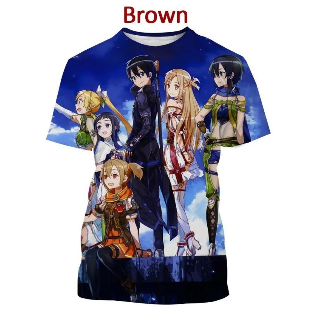 

Повседневная футболка с короткими рукавами в стиле аниме Sword Art Online с 3D-принтом в стиле Харадзюку S