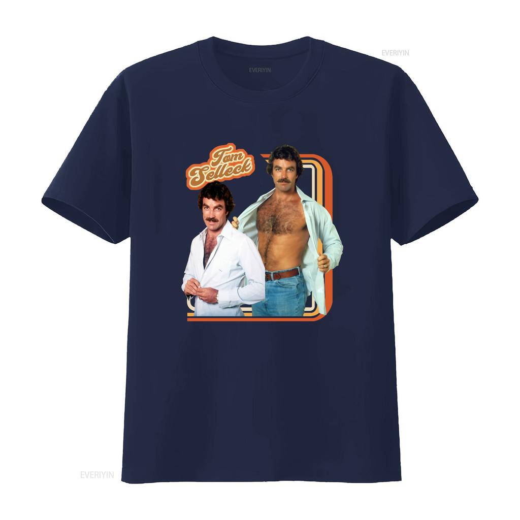 Tom Selleck 70s Retro Star T Shirt Vintage Macho Homage for Kids Throwback Style Vintage Washed Casual Unisex Stretched