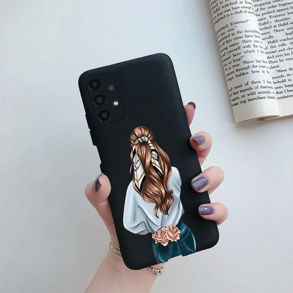 For Cover Samsung Galaxy A13 A33 A53 A73 5G Beautiful Girl Soft Silicone Case For Samsung A13 4G A 13 A135F GalaxyA13 Funda Case