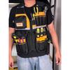 Verstellbare Elektrikerweste - Strapazierfähige Mehrfachtaschen-Aufbewahrungstasche für Handwerker, Schreinerarbeitsweste mit Reißverschlusstasche, Elektrowerkzeuge für Elektriker