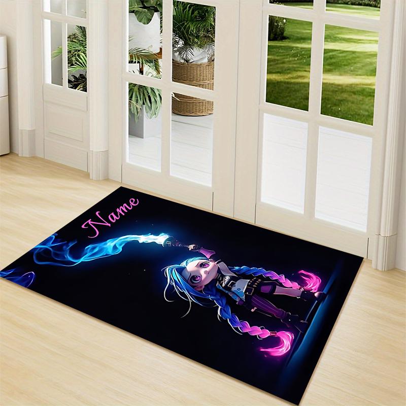 Custom Name BT21 Character Collection Carpet Rug Customizable Soft Washable Anti-Slip Home Living Room Sofa Mats Personalized Rug. 0909139