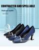 Women's Soft Leather Chunky Heel Open-Toe One-Strap Buckle Platform Sandals