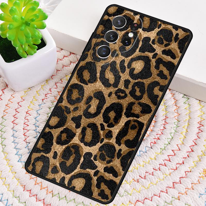 Luxury Leopard Silicone Phone Case For Samsung Galaxy note 10 pro S26 S25 S24 S23 S22 S21 Plus S25Ultra Capa Cover