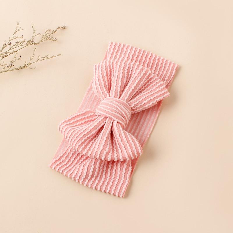Solid Color Bowknot Baby Headband Sweet Headwear Kids Girls Boutique Elastic Protect Turban Headand Baby Hair Style Accessories