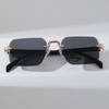 Square Cut-Edge Frameless UV Protection Sunglasses for Men & Women - European & American Style