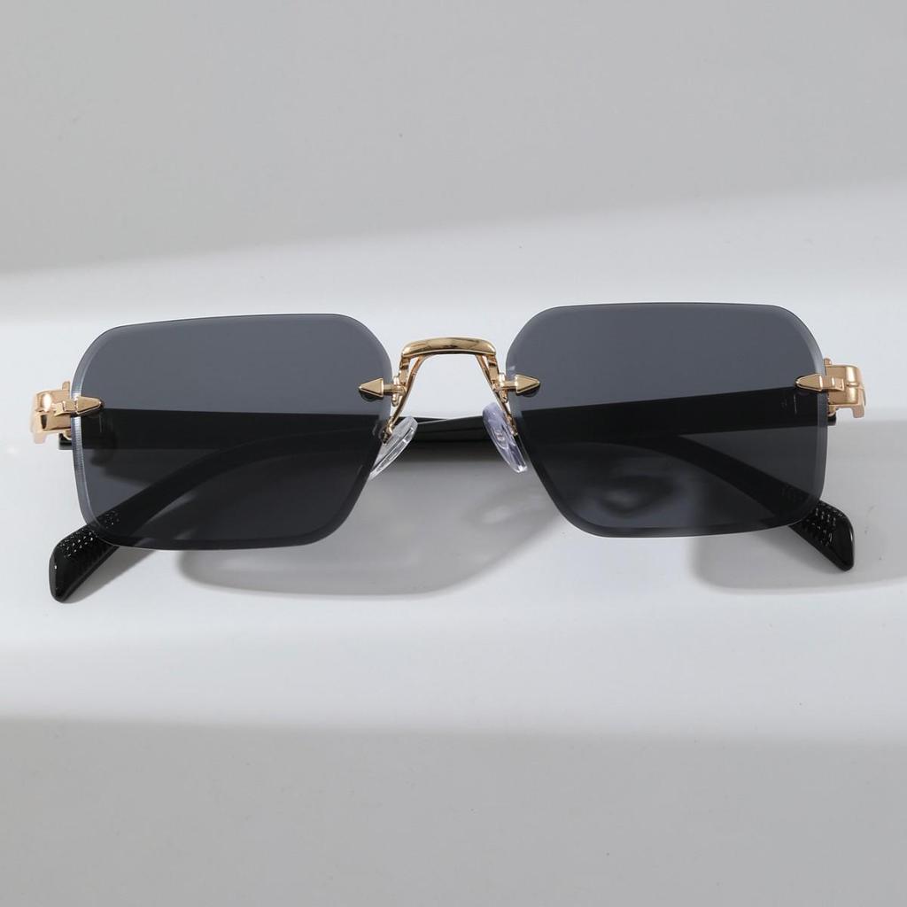 Square Cut-Edge Frameless UV Protection Sunglasses for Men & Women - European & American Style