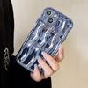 Electroplated silver water ripple is suitable for iPhone14Pro max mobile phone case Apple 16 new 14/13 niche style 15