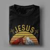 Herr T-shirts Oroa dig inte Jesus har din rygg Vintage Ren Bomull T-shirt Kortärmad T-shirt Rundhals Toppar Tryckt