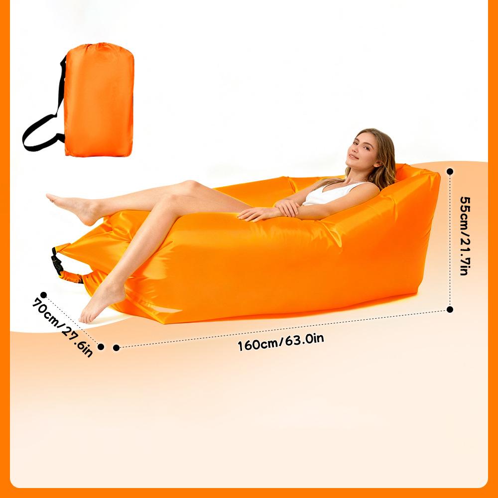 Multi Colored Single Lazy Inflatable Sofa Portable Outdoor Beach Air Sofa Bed Folding Camping Sleeping Bag for Comfortable Rest