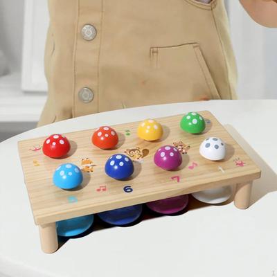Hand Press Eight Tone Bells Bell Toy Festival Birthday Gift Wooden Xylophone Develops Coordination
