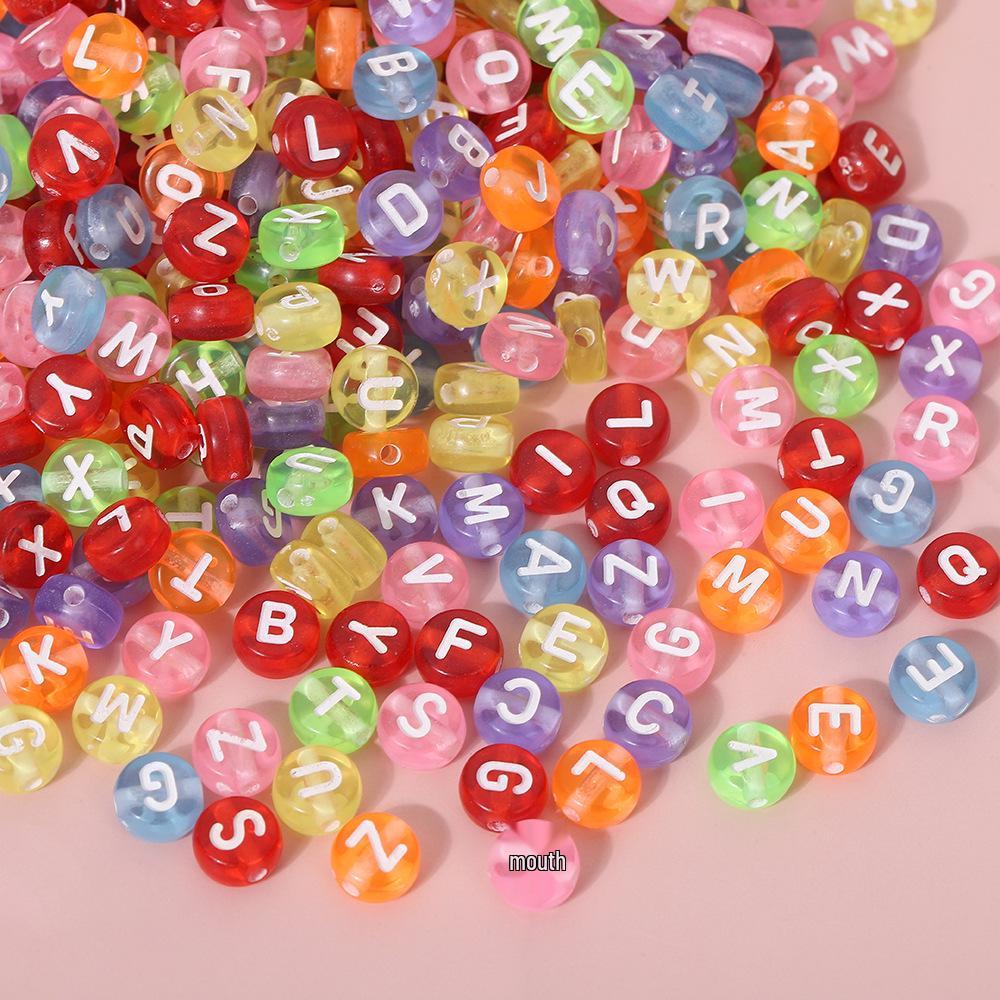 Acrylic Letter Beads for Kids' Jewelry Making – Educational DIY Beading Accessories