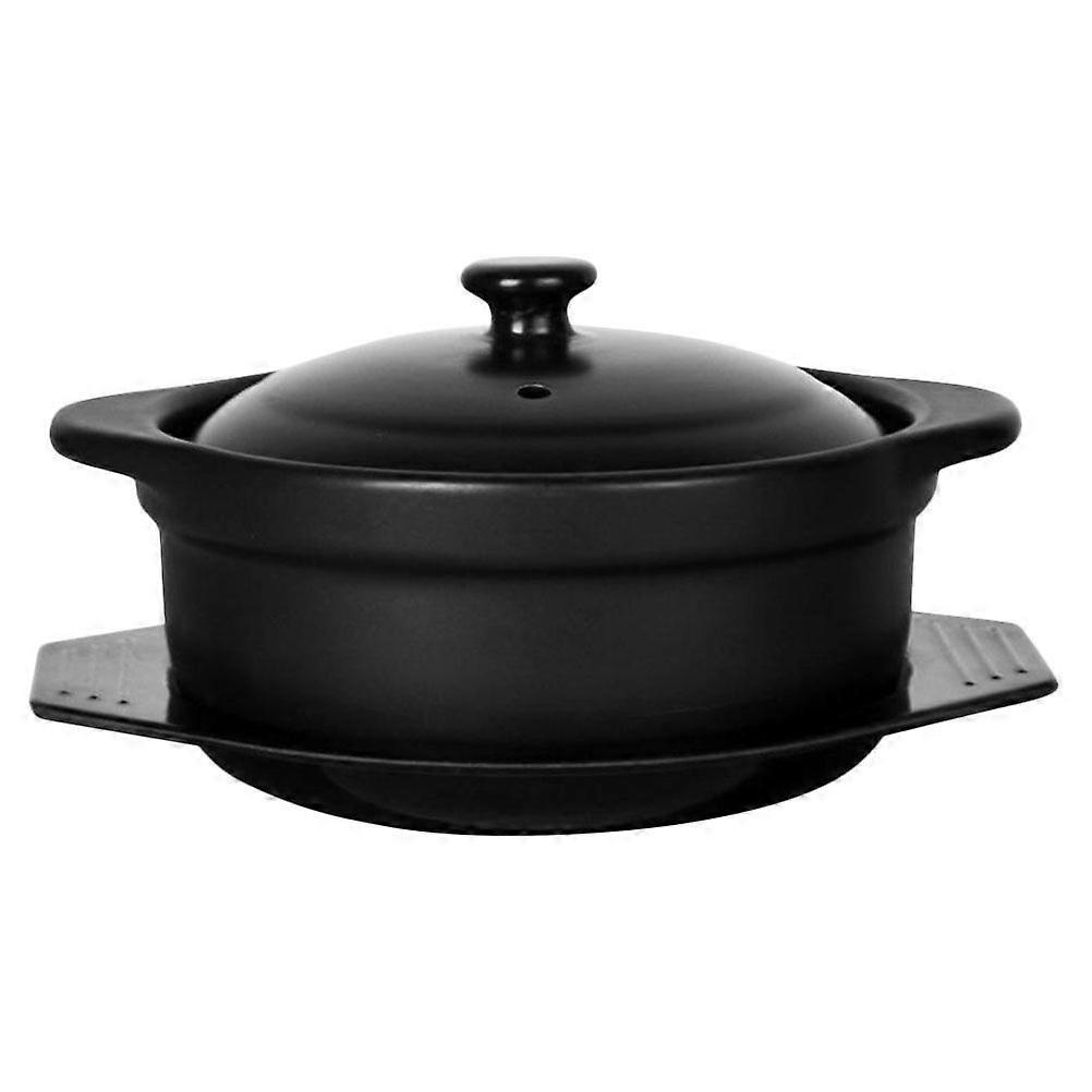 Stew Pot Ceramic Stew Pan Kitchen Stockpot Multi-functional Stewing Pot with Lid Base