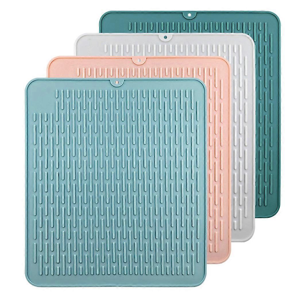 Durable Flexible Silicone Pot Holder Tableware Pad Coasters Trivet Silicone Pot Holder Non Slip Heat Resistant Hot Pad Light Green