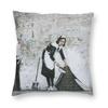 Classic Banksy Street Graffiti Pop Art Square Throw Pillow Case Home Decorative Girl With Red Balloon Cushion Cover For Sofa Car