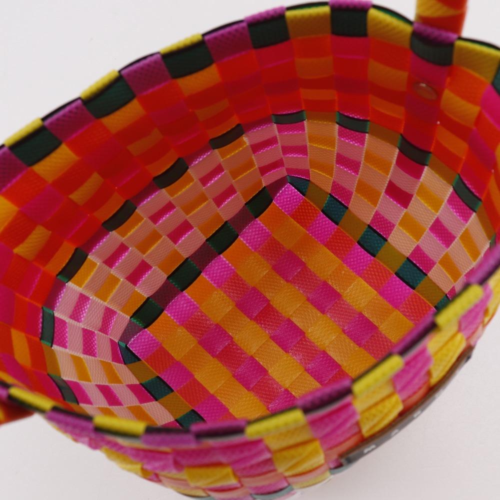 MARNI Pod Woven Bucket Handbag M00332 M00IW One handle Orange / multicolor polypropylene Women Used
