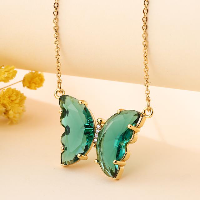 Korean Simple Shell Butterfly Necklace Female Temperament Collarbone Chain Trend Pendant Jewelry