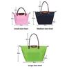 Borsa Shopping Classica Monocolore da Donna in Tessuto Oxford Borsa a Spalla in Nylon Borsa Pieghevole per Riporre