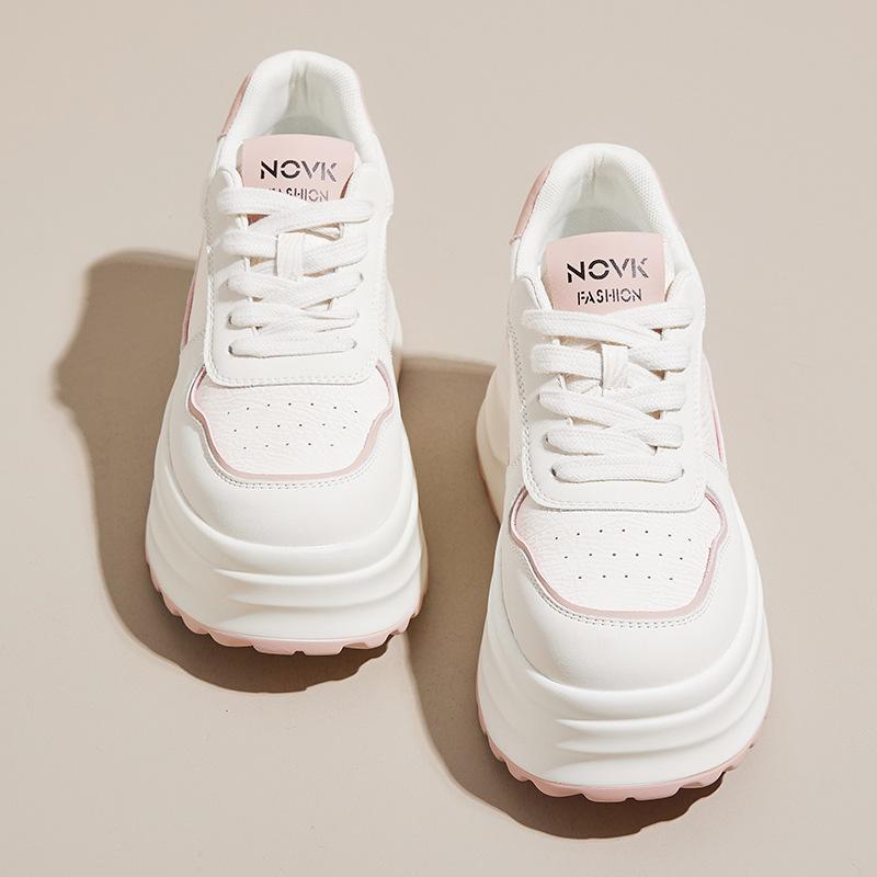 2025 Spring New Women's Shoes In Stock Wenzhou Shoes Thick Sole Heightening Little White Shoes Children Versatile Women's Casual Shoes